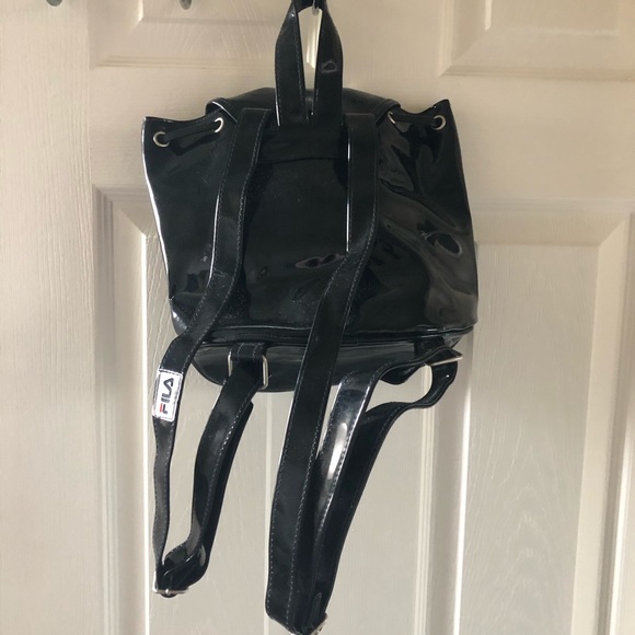 Fila black patent leather backpack - Picture 2 of 7
